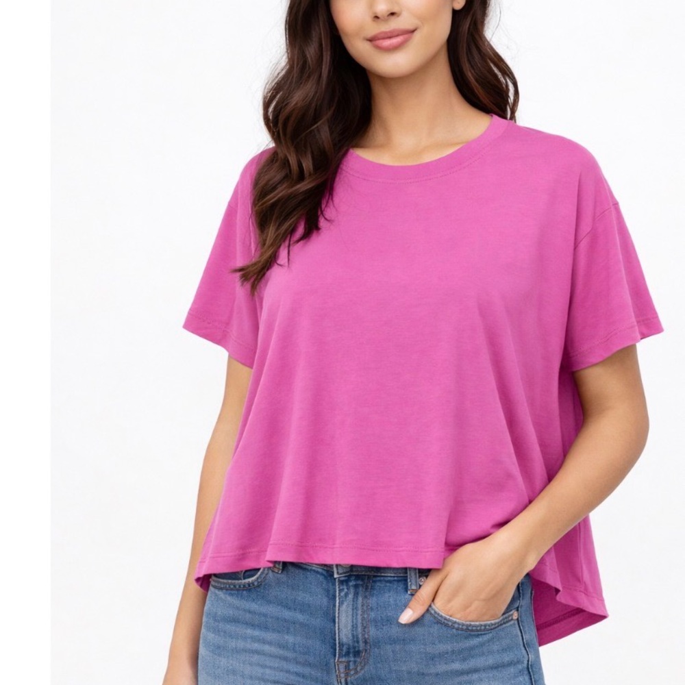 #114 COTTON ZENANA ROUNDED BOTTOM TOP